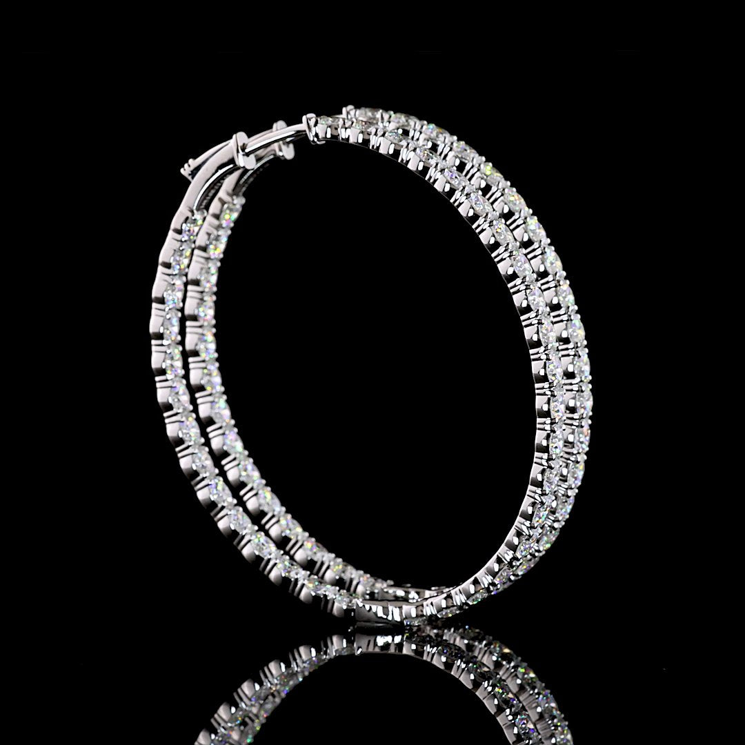 14kt Yellow Gold Lab Diamond Hoops