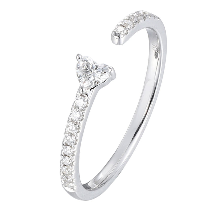 18kt White Gold Diamond Open Band
