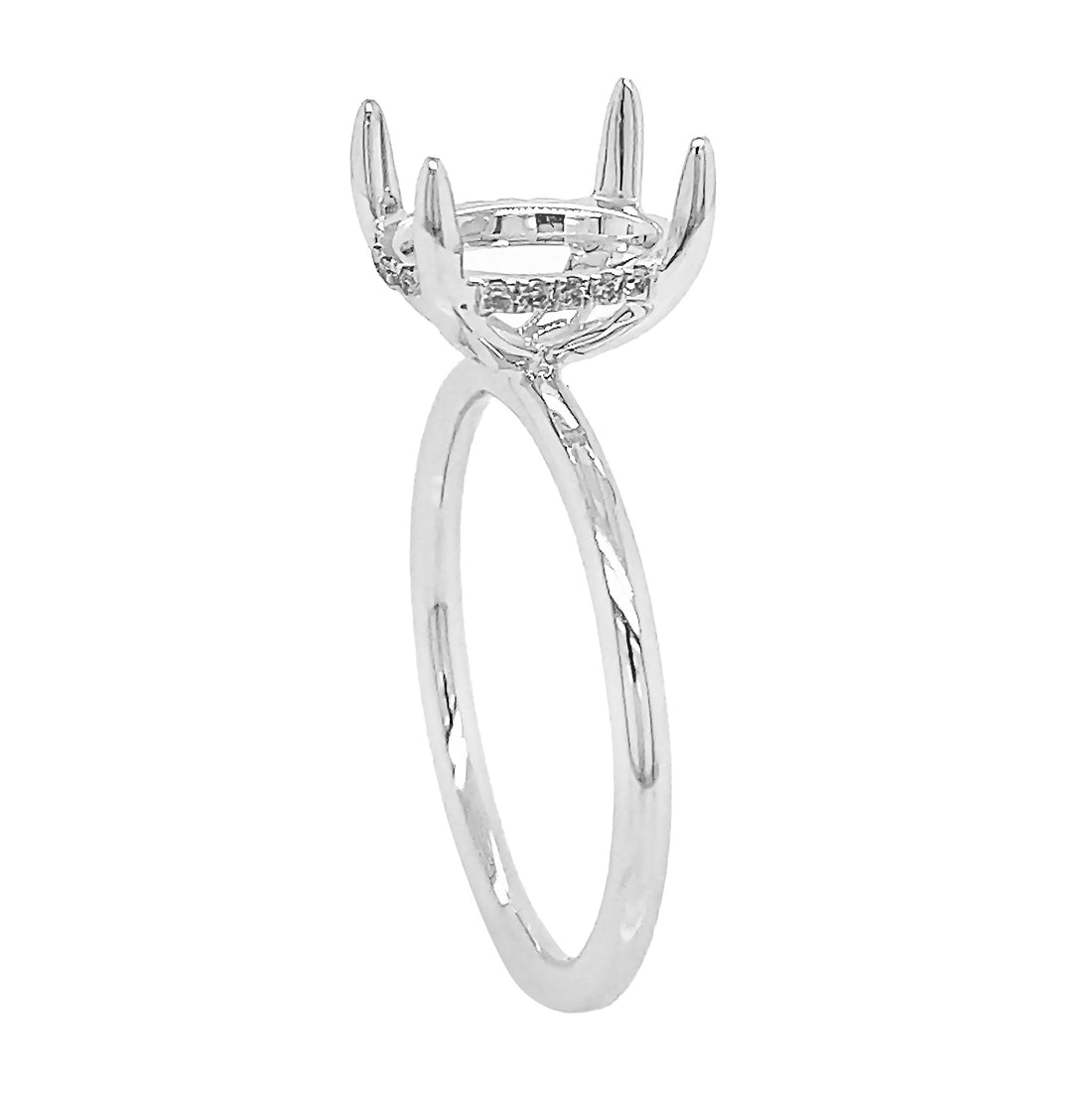 18kt White Gold Diamond Semi Mount