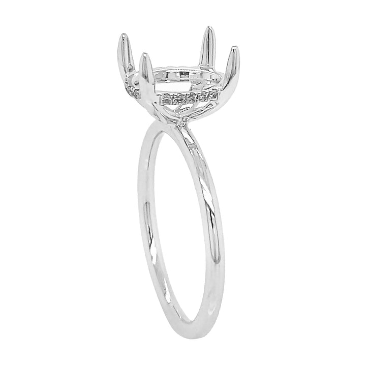 18kt White Gold Diamond Semi Mount