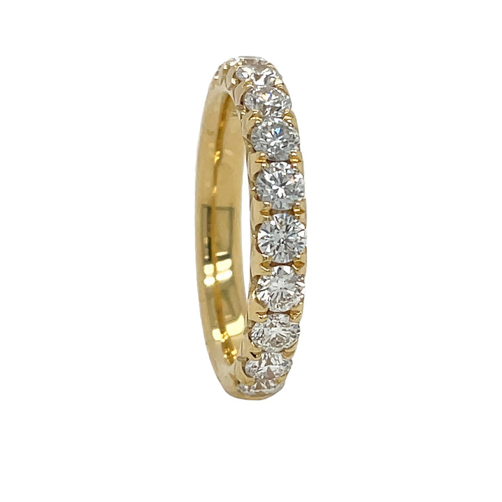 18kt Yellow Gold Diamond Half-way Band
