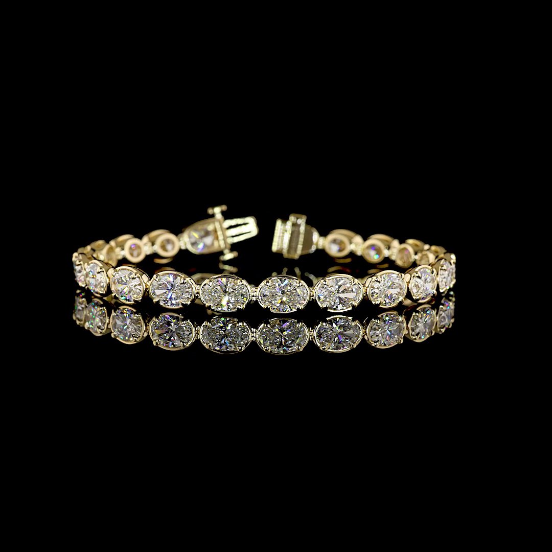 14kt Yellow Gold Lab Diamond Tennis Bracelet