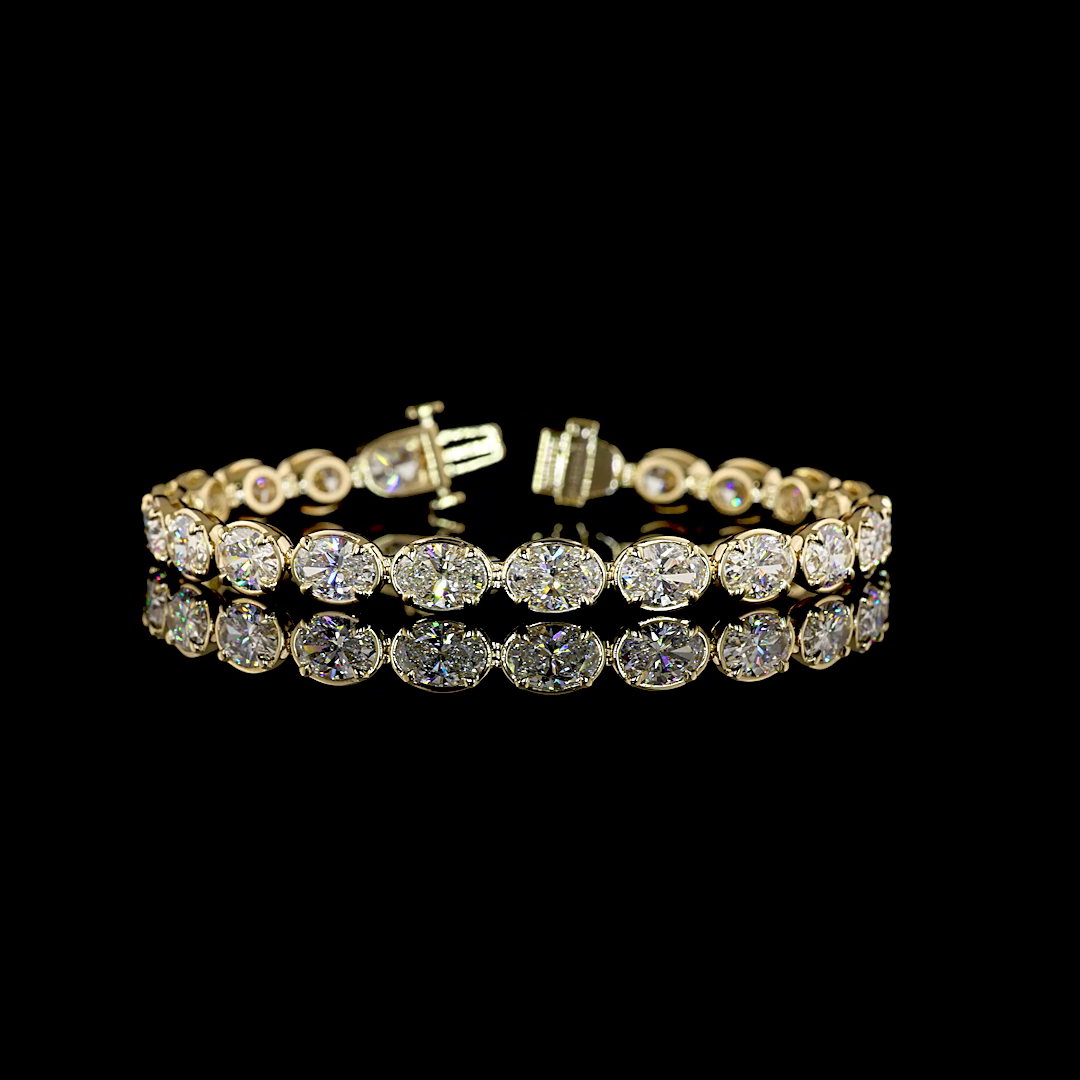 14kt Yellow Gold Lab Diamond Tennis Bracelet