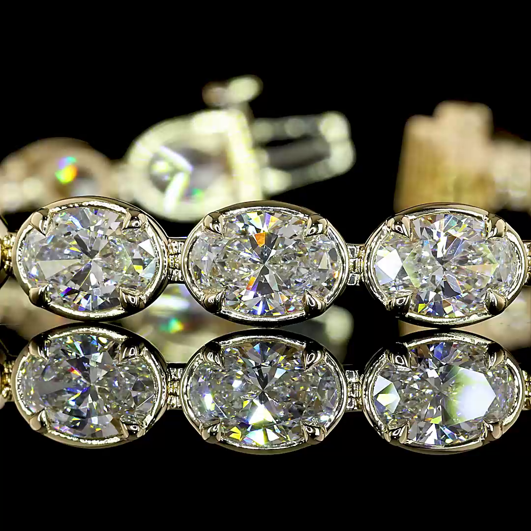 14kt Yellow Gold Lab Diamond Tennis Bracelet