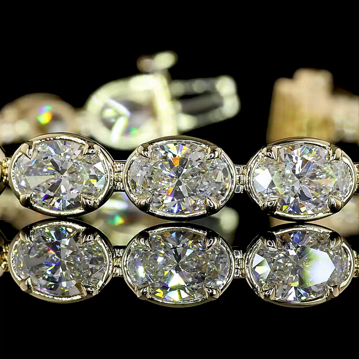14kt Yellow Gold Lab Diamond Tennis Bracelet