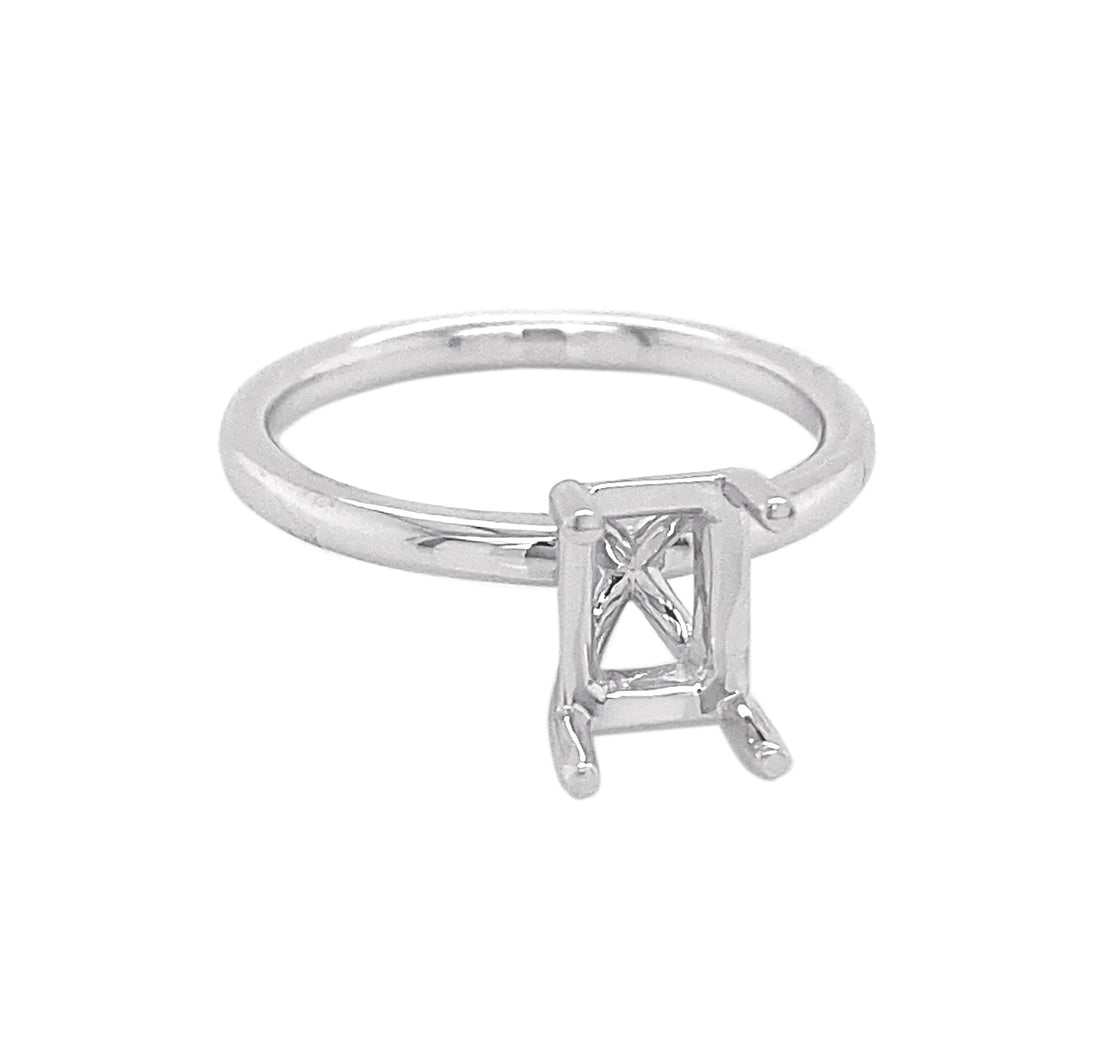 18kt White Gold Semi Mount