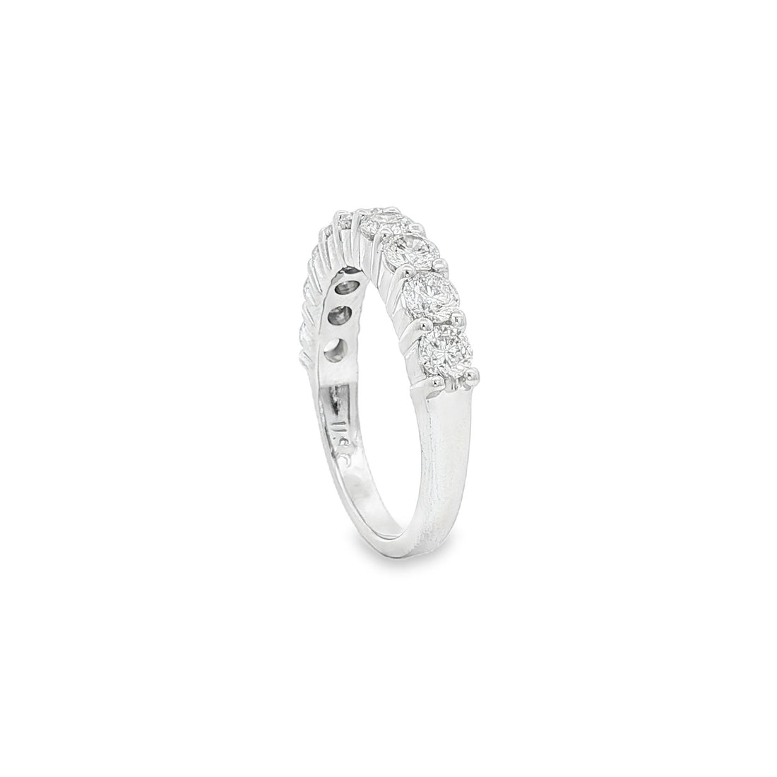 14kt White Gold Diamond Half-Way Band