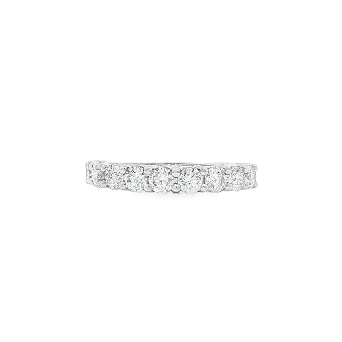 14kt White Gold Diamond Half-Way Band