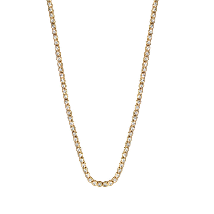 14kt Yellow Gold Lab Diamond Tennis Necklace
