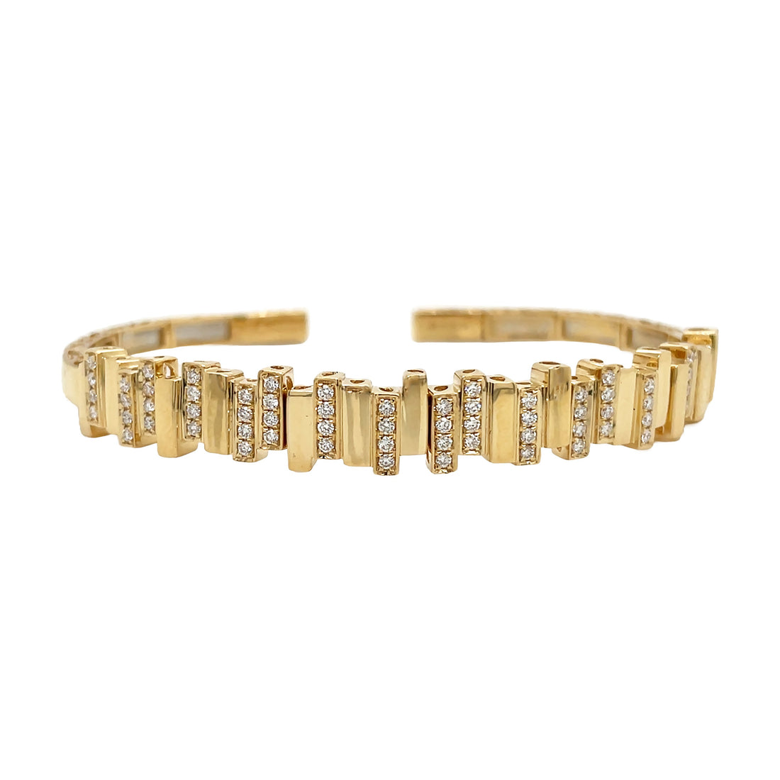 18kt Yellow Gold Diamond Bangle