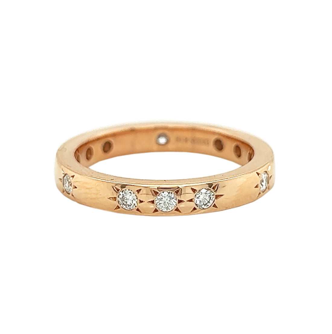 18kt Rose Gold Diamond Band