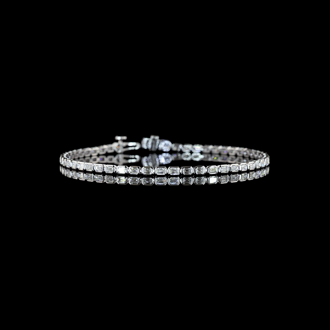 14kt White Gold Lab Diamond Tennis Bracelet