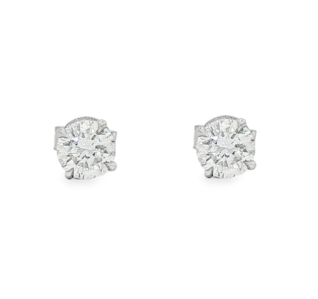 14kt White Gold Lab Diamond Studs