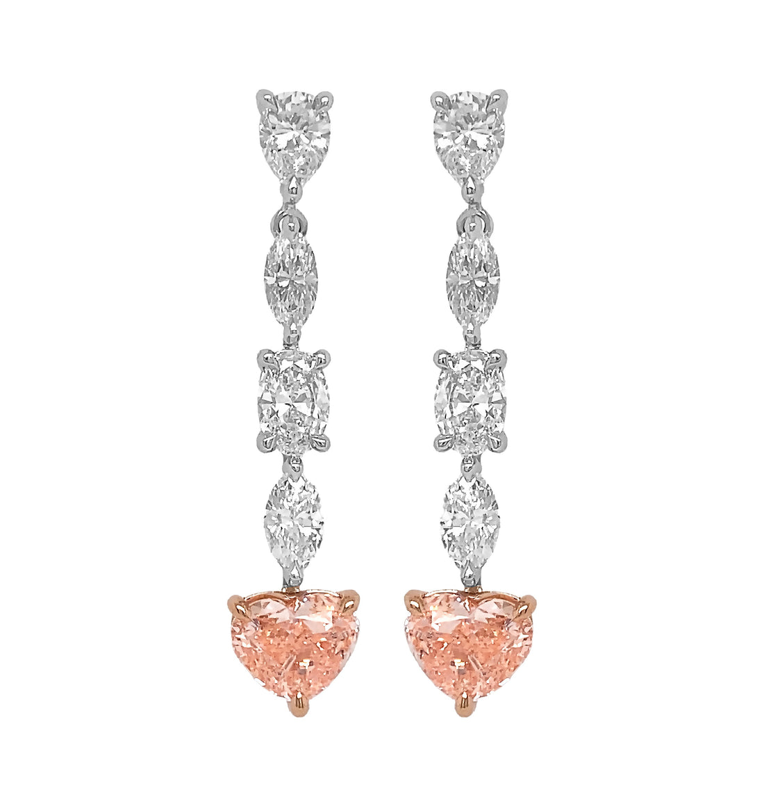 18kt White Gold Diamond Earrings
