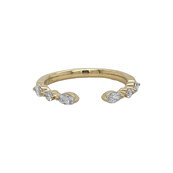 18kt Yellow Gold Diamond Open Band