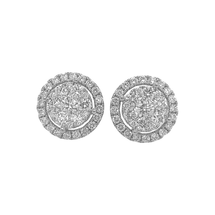 18kt White Gold Diamond Earrings