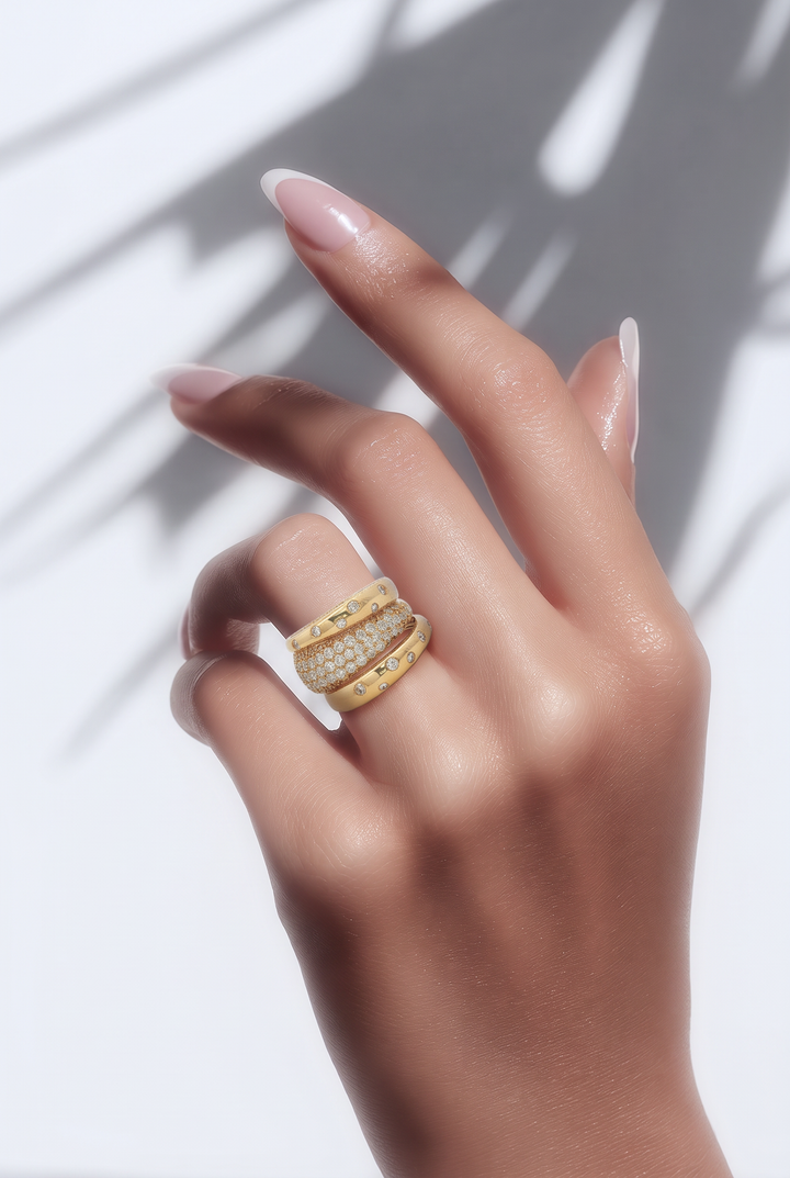18kt Yellow Gold Diamond Ring