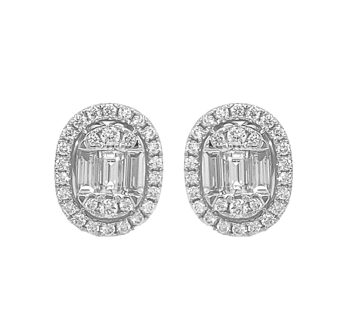 18kt White Gold Diamond Earrings
