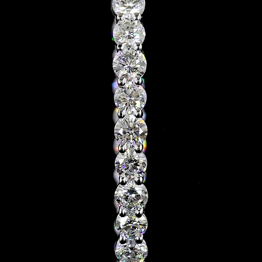 14kt White Gold Lab Diamond Hoops