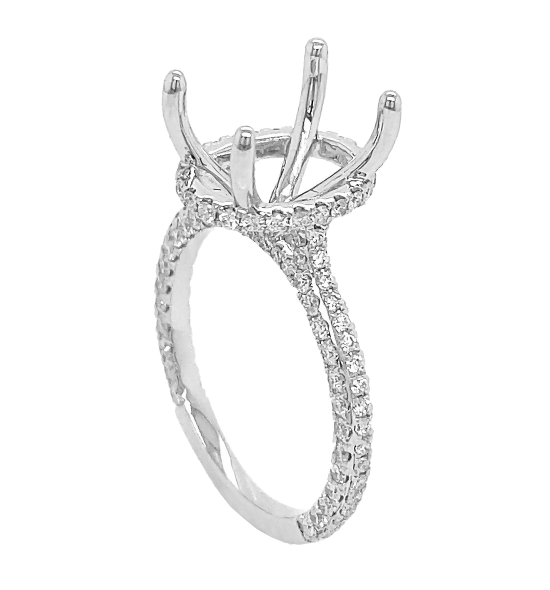18kt White Gold Diamond Semi Mount
