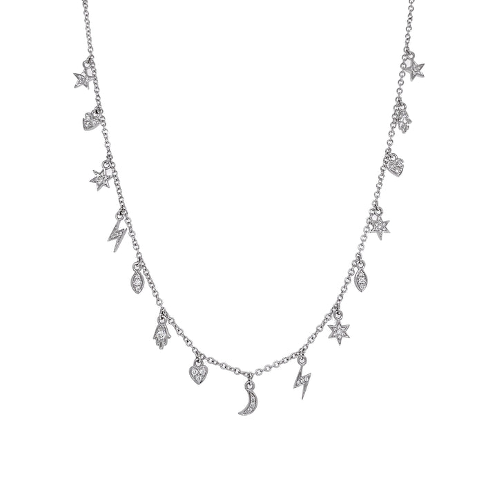 18kt White Gold Diamond Necklace