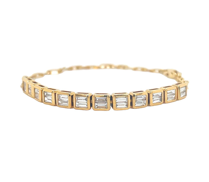 18kt Yellow Gold Diamond Link Bracelet