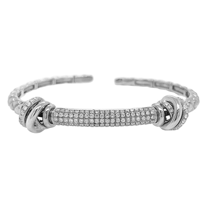 18kt White Gold Diamond Flex Bangle