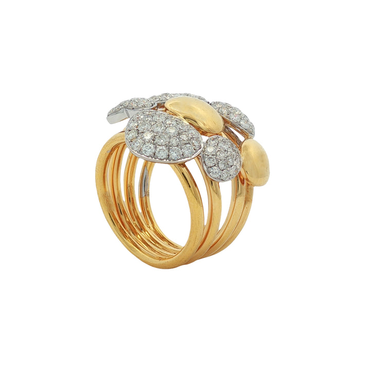 18kt Yellow And White Gold Diamond Ring