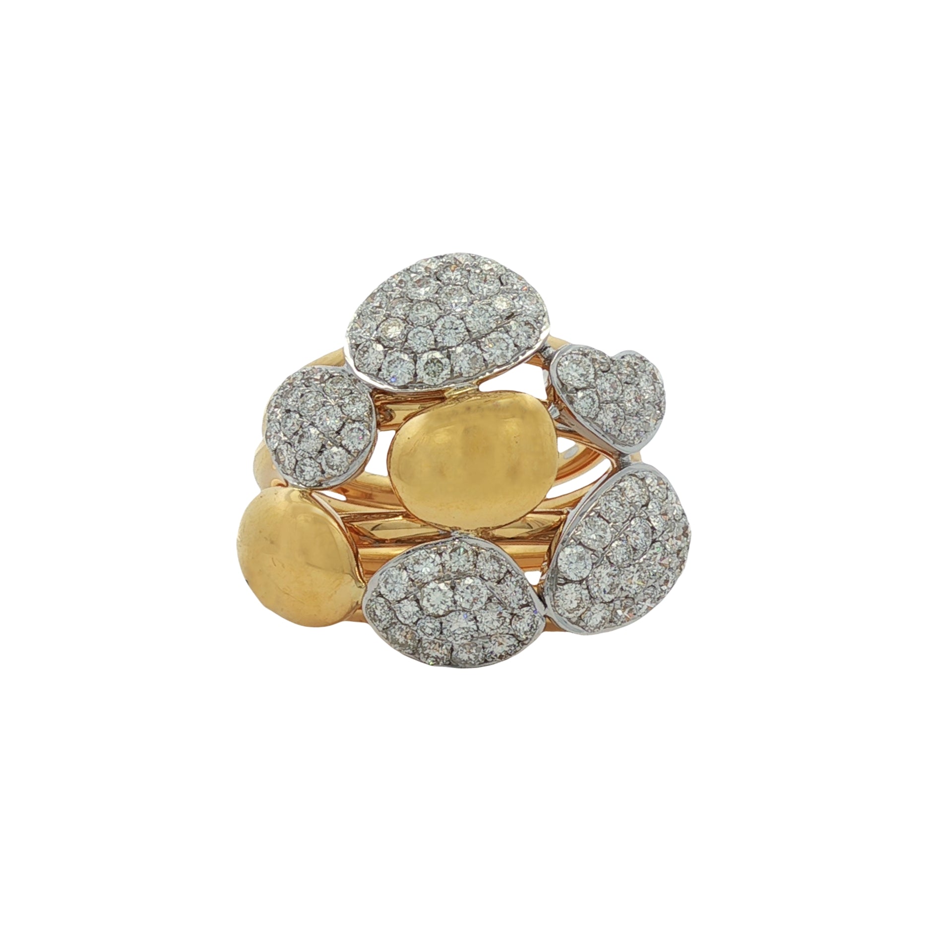 18kt Yellow And White Gold Diamond Ring