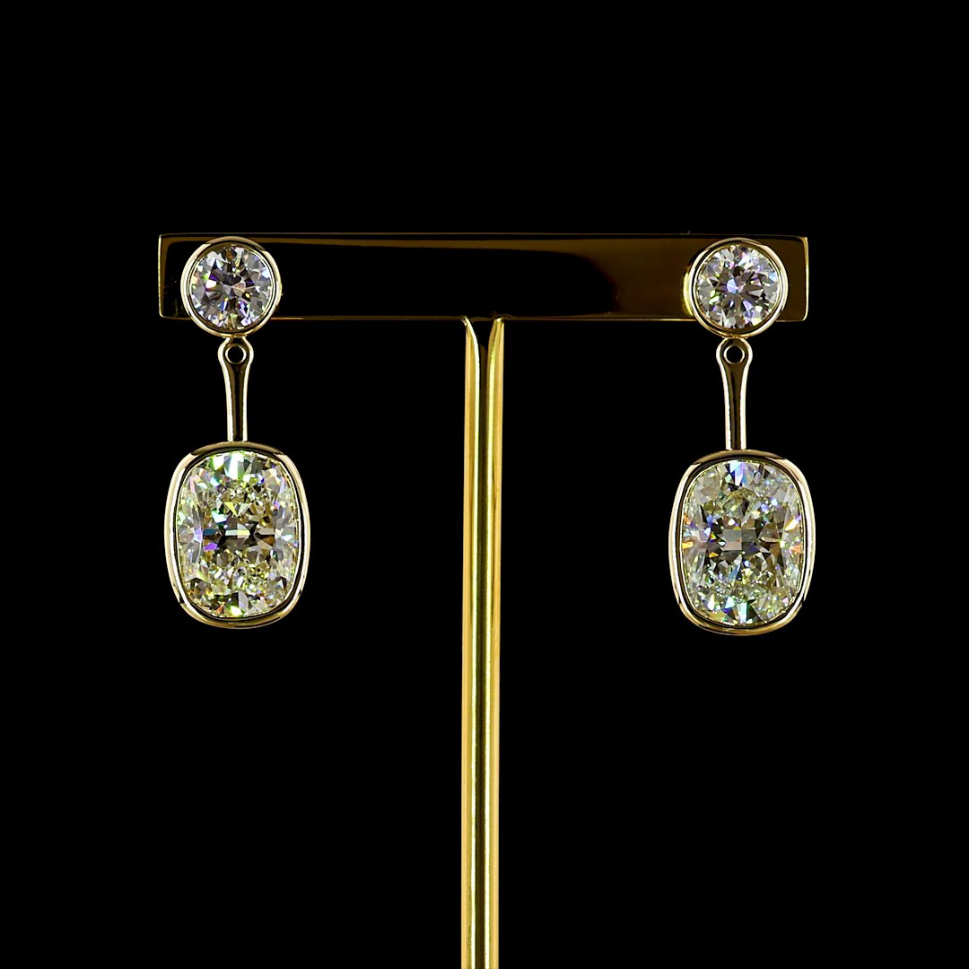 14kt Yellow Gold Lab Diamond Earrings