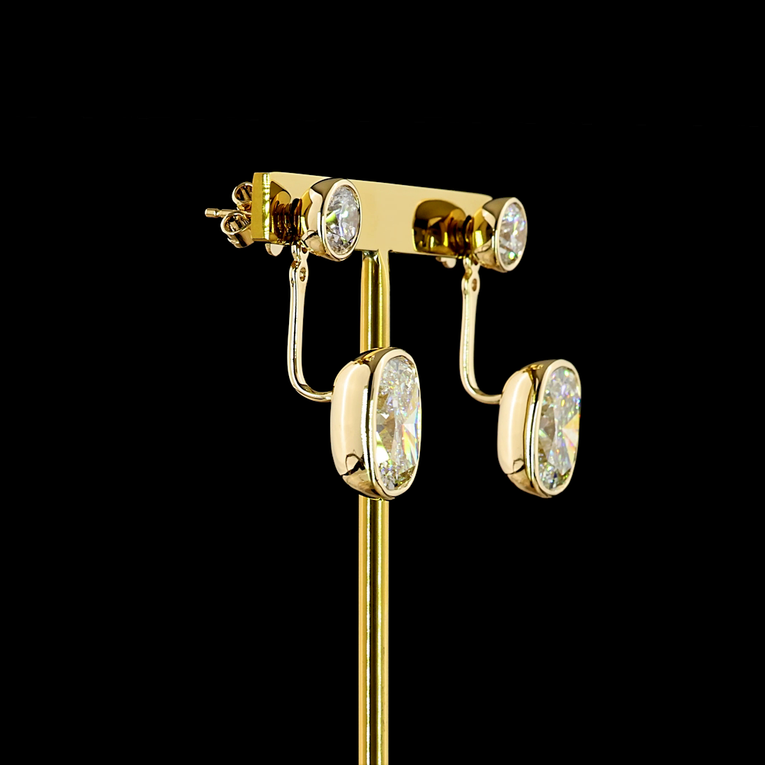 14kt Yellow Gold Lab Diamond Earrings