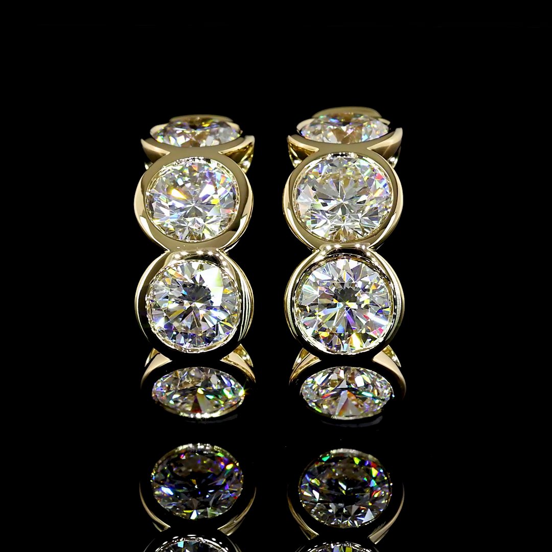 14kt Yellow Gold Lab Diamond Earring