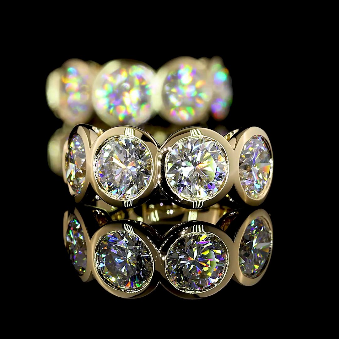 14kt Yellow Gold Lab Diamond Earring
