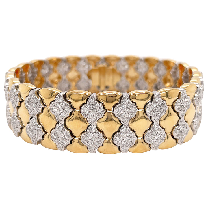 18kt Yellow And White Gold Diamond Bracelet