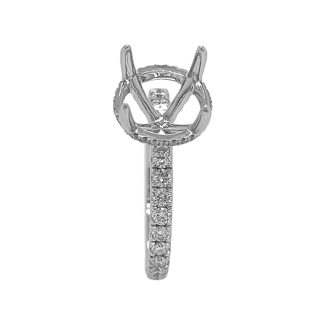 18kt White Gold Diamond Semi Mount