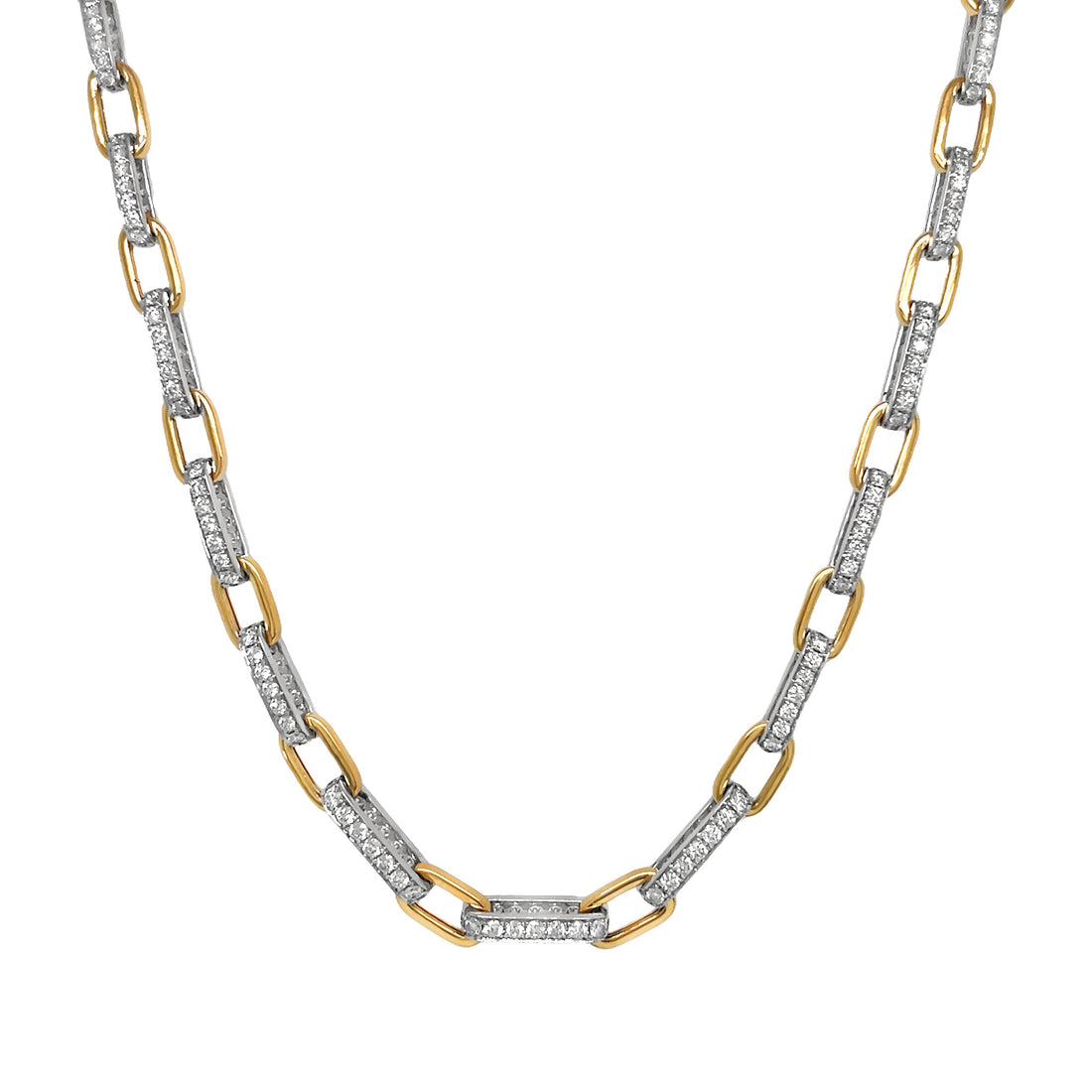 18kt Yellow and White Gold Diamond Necklace