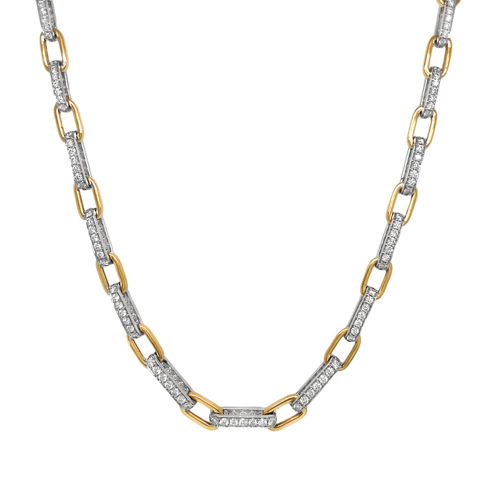 18kt Yellow and White Gold Diamond Necklace