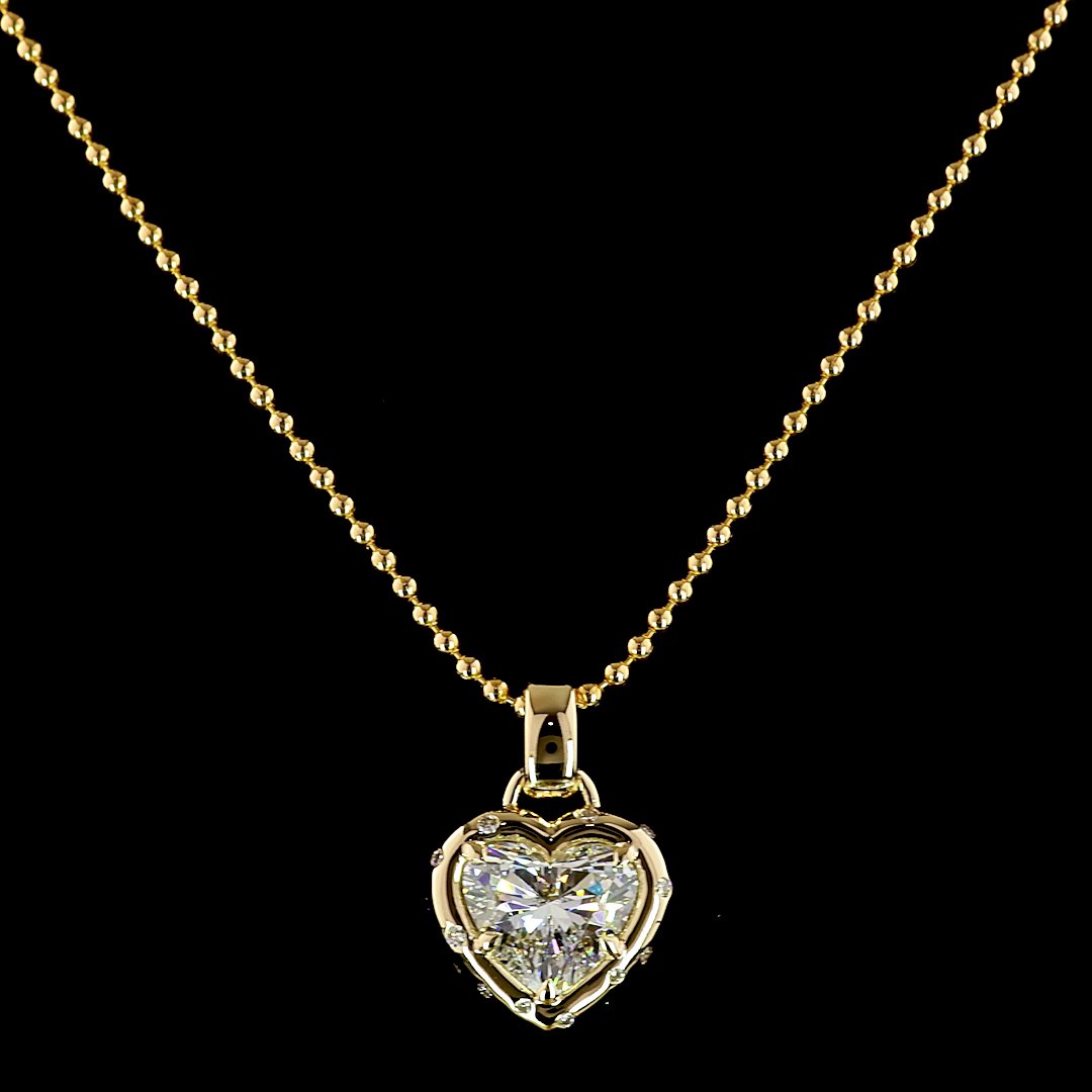14kt Yellow Gold Lab Diamond Pendant