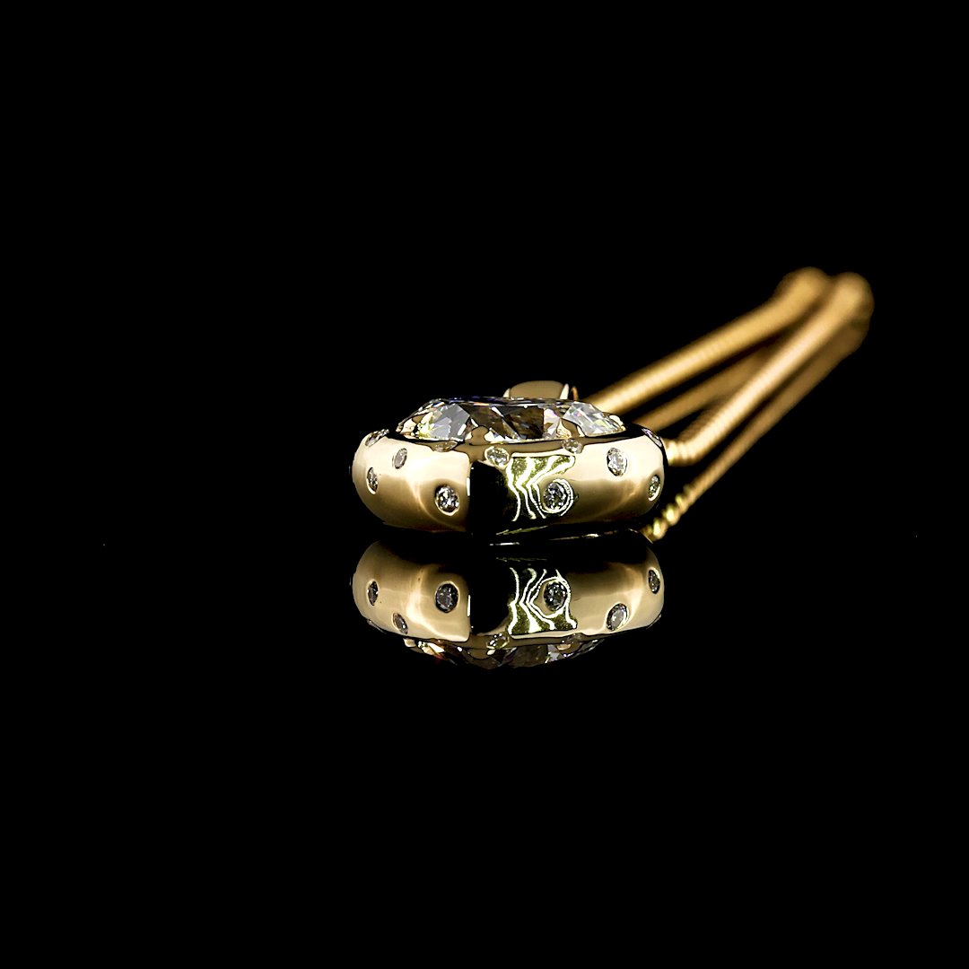 14kt Yellow Gold Lab Diamond Pendant
