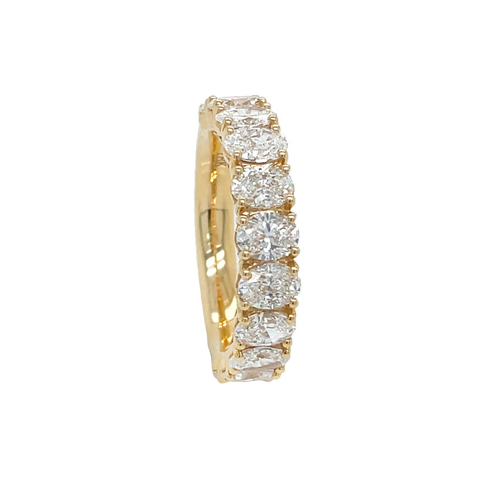 18kt Yellow Gold Diamond Half-way Band