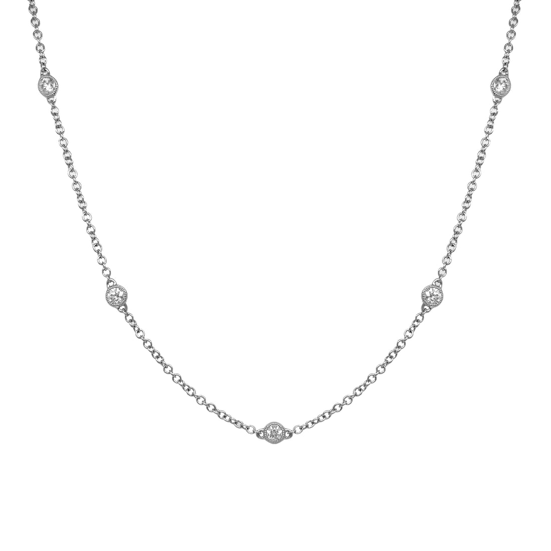 18kt White Gold Diamond Necklace