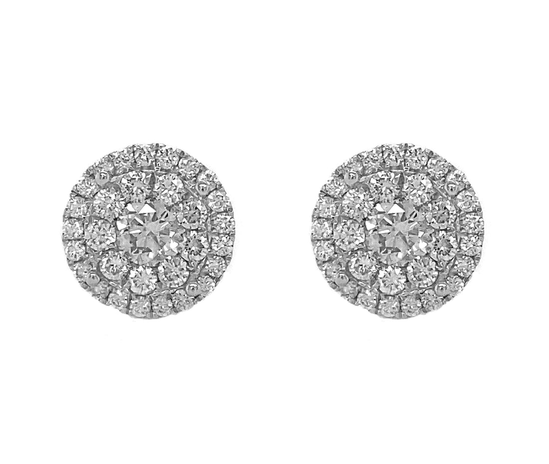 18kt White Gold Diamond Earrings