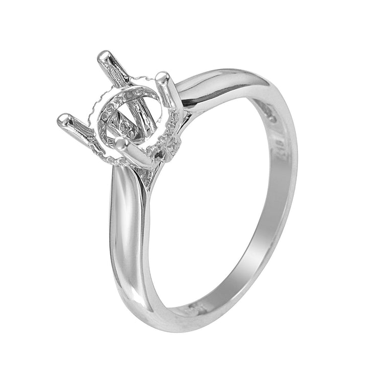 18kt White Gold Diamond Semi Mount