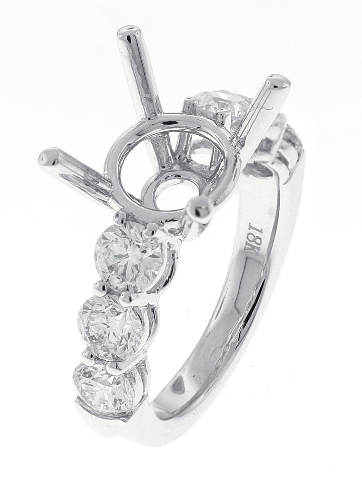 18kt White Gold Diamond Semi Mount