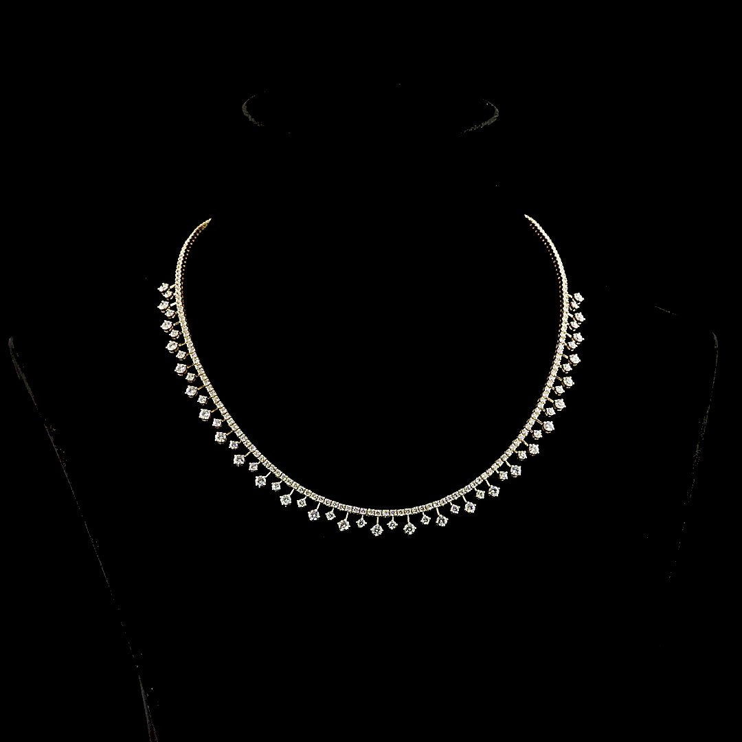 14kt Yellow Gold Lab Diamond Tennis Necklace