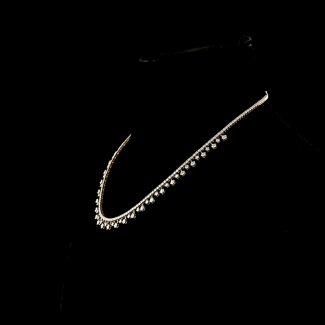 14kt Yellow Gold Lab Diamond Tennis Necklace