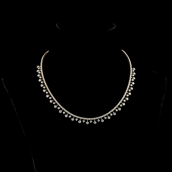 14kt Yellow Gold Lab Diamond Tennis Necklace