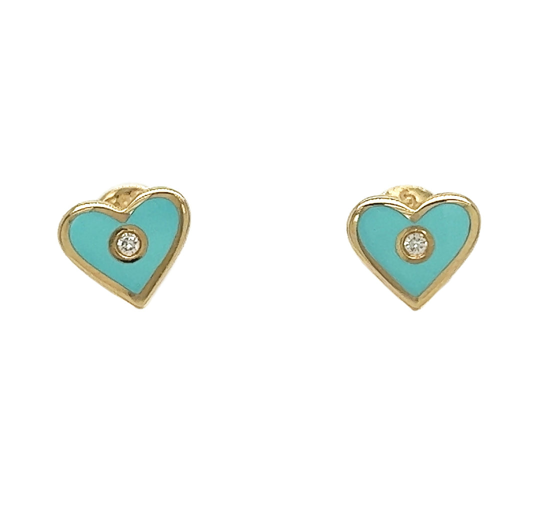 14kt Yellow Gold Diamond Earrings