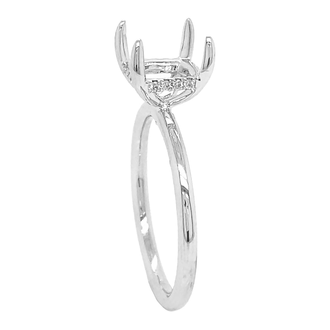 18kt White Gold Diamond Semi Mount