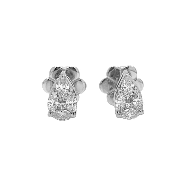 18kt White Gold Diamond Earrings
